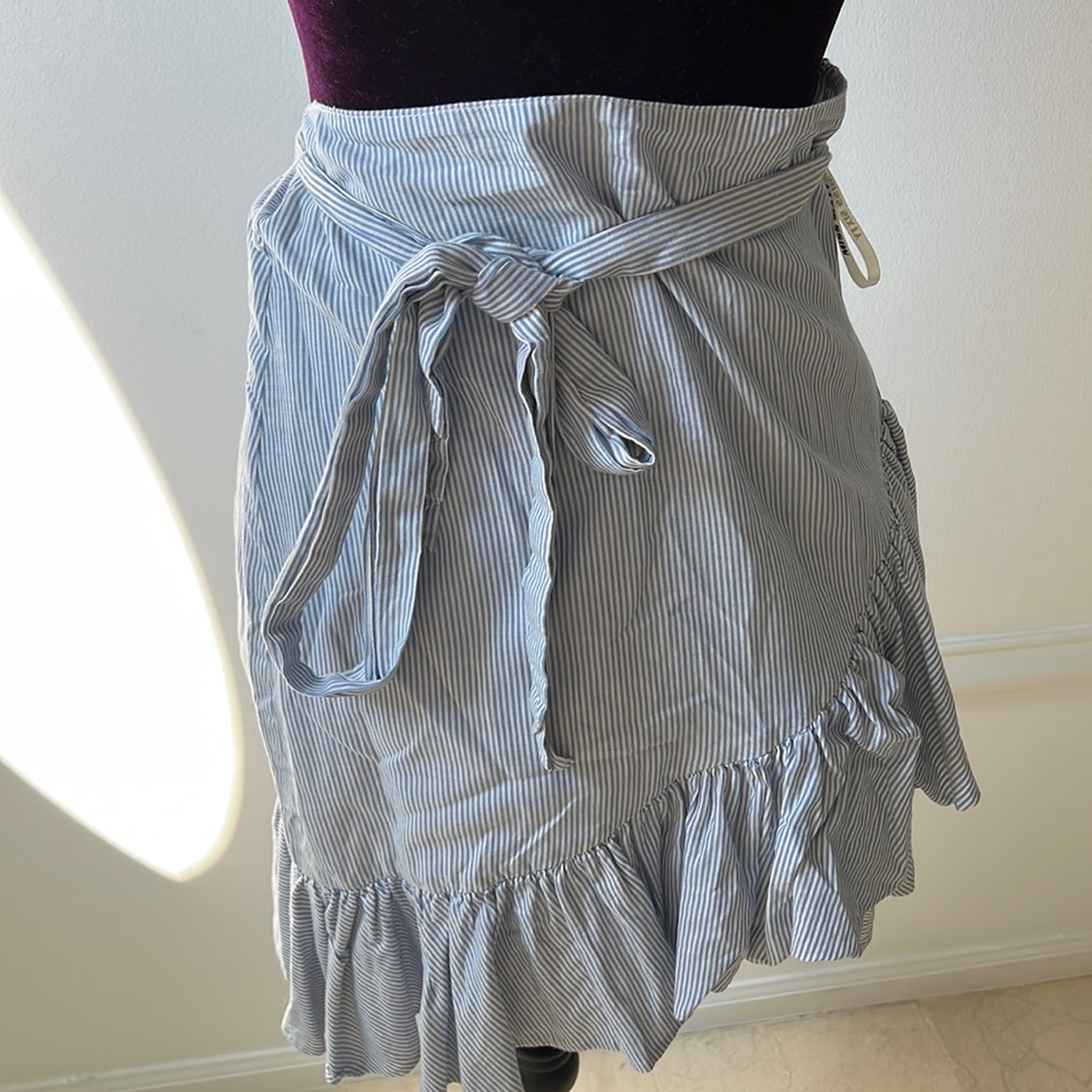 Miss Sixty cotton asymmetrical striped skirt